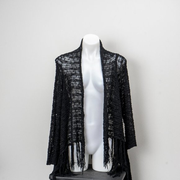 Crochet fringe asymmetrical sweater - M/L - Picture 3 of 7